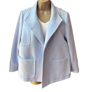 Chicos Powder Blue Blazer Pea Coat 1 (8 small)